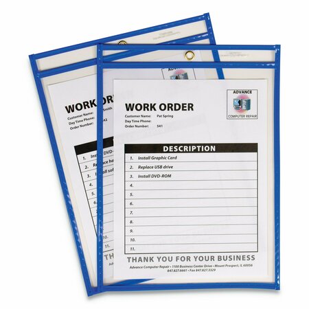 C-Line Products Stitched Shop Ticket Holders, Top Load, Super Heavy, Clear, 9x12, PK15 43915